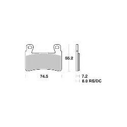 SBS 734HS KLOCKI HAMULCOWE (zamiennik EBC FA265 FA296)-34855