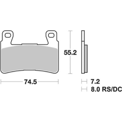 SBS 734RS KLOCKI HAMULCOWE (zamiennik EBC FA265 FA296)-34822