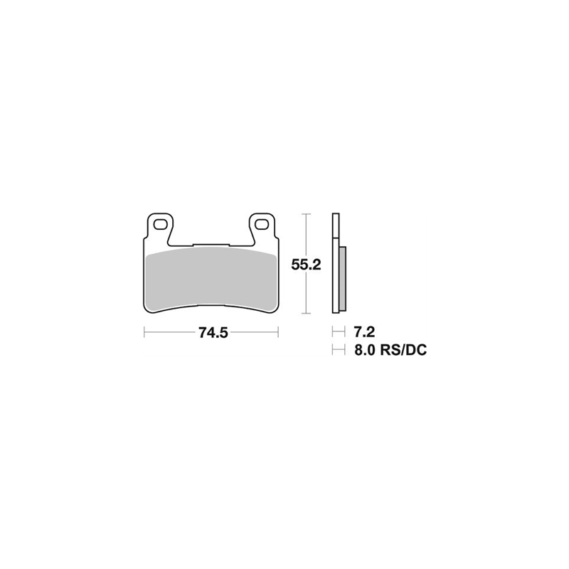 SBS 734RS KLOCKI HAMULCOWE (zamiennik EBC FA265 FA296)-34822