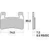 SBS 734RS KLOCKI HAMULCOWE (zamiennik EBC FA265 FA296)-34822