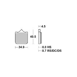 SBS 870DC KLOCKI HAMULCOWE (zamiennik EBC FA604/4)-34849