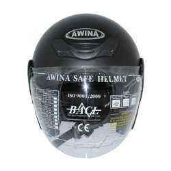 KASK MOTOCYKLOWY OTWARTY CZARNY MAT SKUTER 2T 4T M-51474