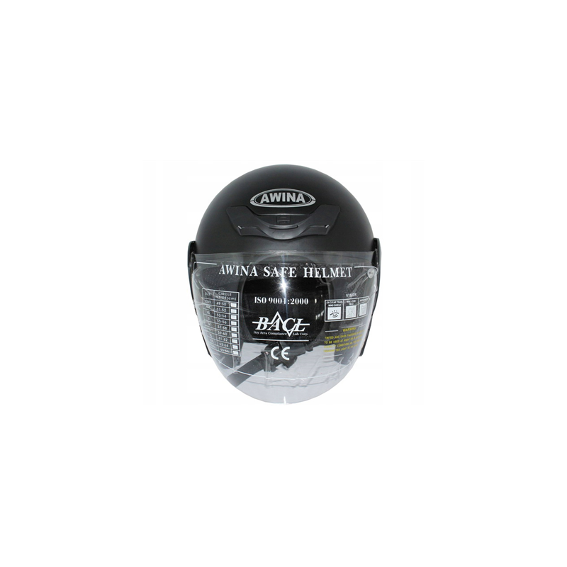 KASK MOTOCYKLOWY OTWARTY CZARNY MAT SKUTER 2T 4T M-51474