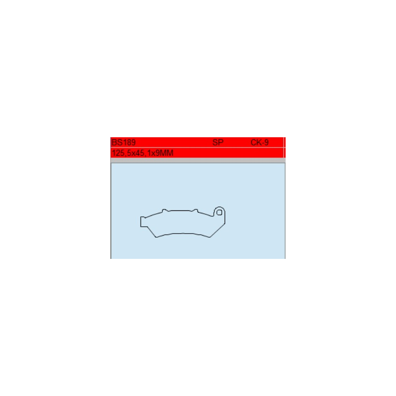 TSU BOSS BS189-SP KLOCKI HAMULCOWE (zamiennik EBC FA189)-29019