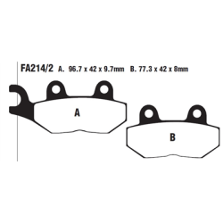 TSU BOSS BS214/2-SP KLOCKI HAMULCOWE (zamiennik EBC FA214/2)-29022