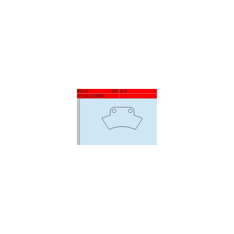 TSU BOSS BS232-SP KLOCKI HAMULCOWE (zamiennik EBC FA232)-29034