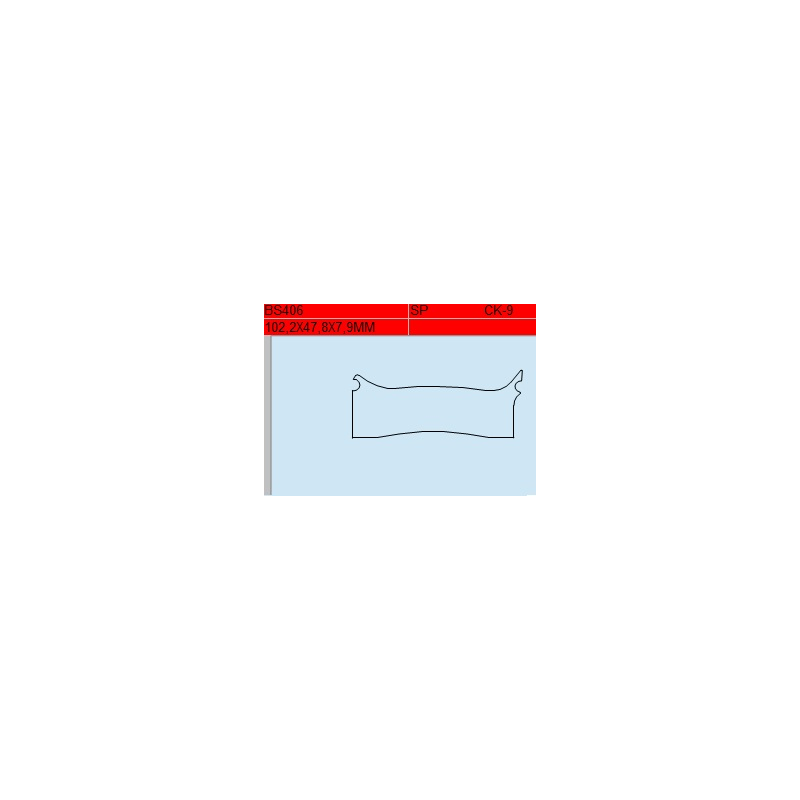 TSU BOSS BS406-CK-9 KLOCKI HAMULCOWE (zamiennik EBC FA406)-29061
