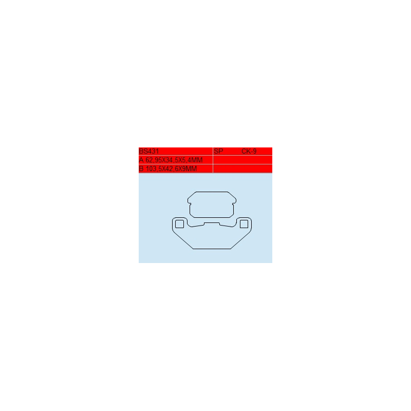 TSU BOSS BS431-SP KLOCKI HAMULCOWE (zamiennik EBC FA431)-29076