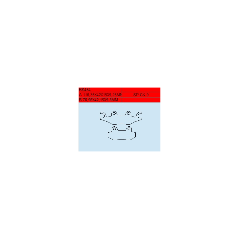 TSU BOSS BS484-SP KLOCKI HAMULCOWE (zamiennik EBC FA484)-29088