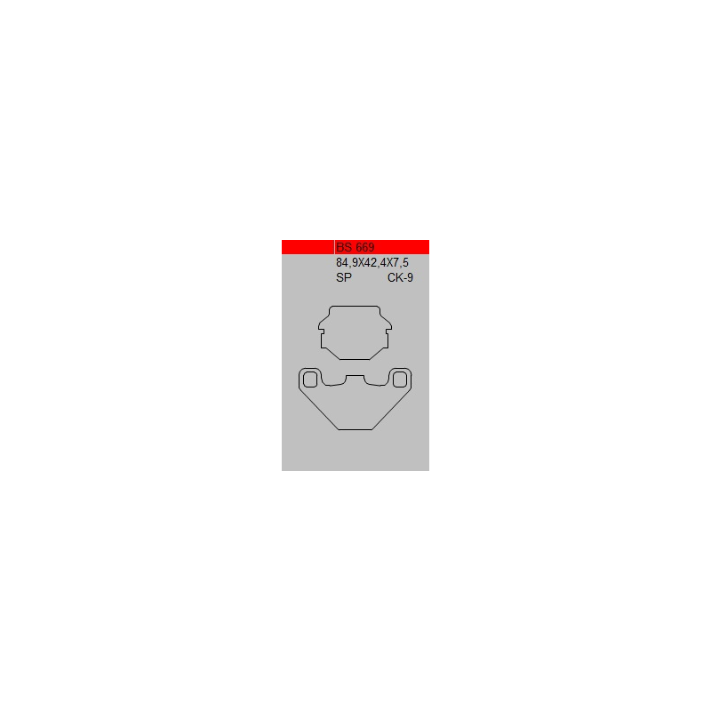 TSU BOSS BS669-CK-9 KLOCKI HAMULCOWE (zamiennik EBC FA67 FA67/3)-29646