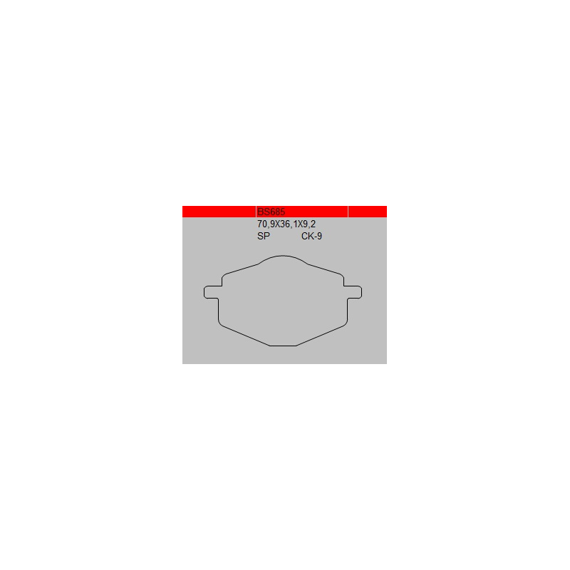 TSU BOSS BS685-SC KLOCKI HAMULCOWE (zamiennik EBC SFA101)-30600