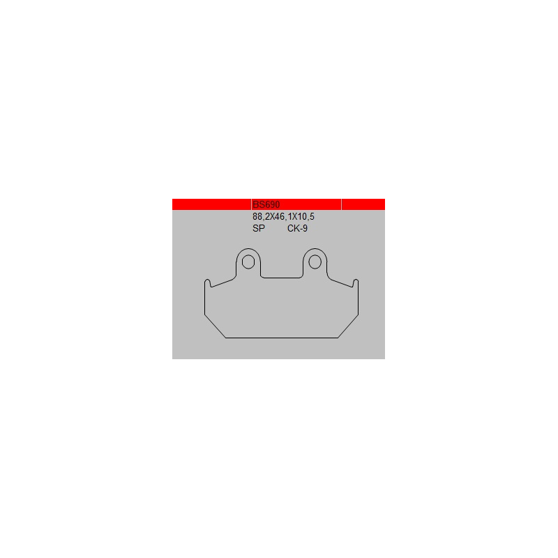 TSU BOSS BS690-CK-9 KLOCKI HAMULCOWE (zamiennik EBC FA124/2)-30165