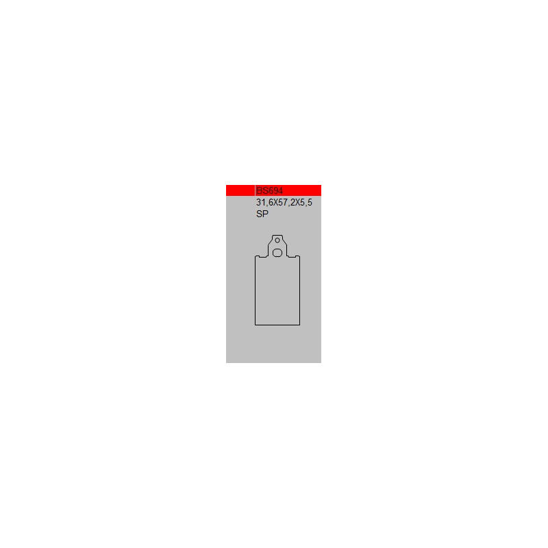 TSU BOSS BS694-SP KLOCKI HAMULCOWE (zamiennik EBC FA116)-30177