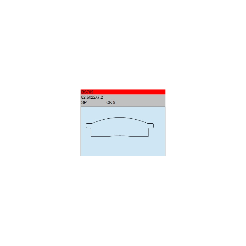 TSU BOSS BS705-CK-9 KLOCKI HAMULCOWE (zamiennik EBC FA119)-30222