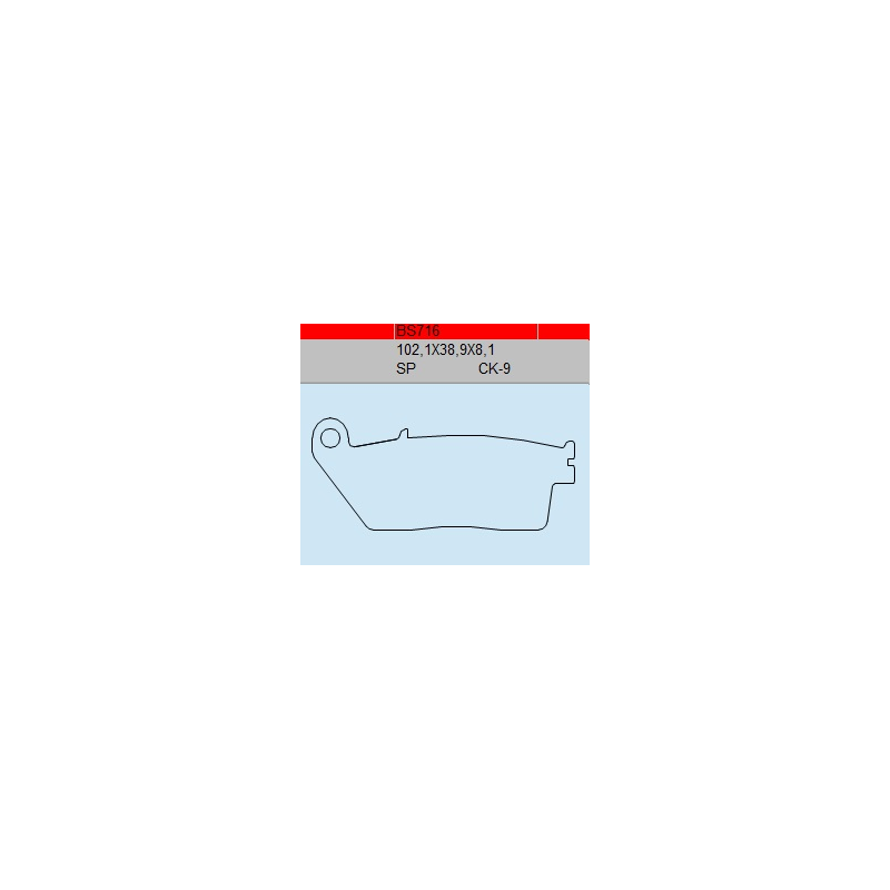 TSU BOSS BS716-SP KLOCKI HAMULCOWE (zamiennik EBC FA226 FA142)-30258