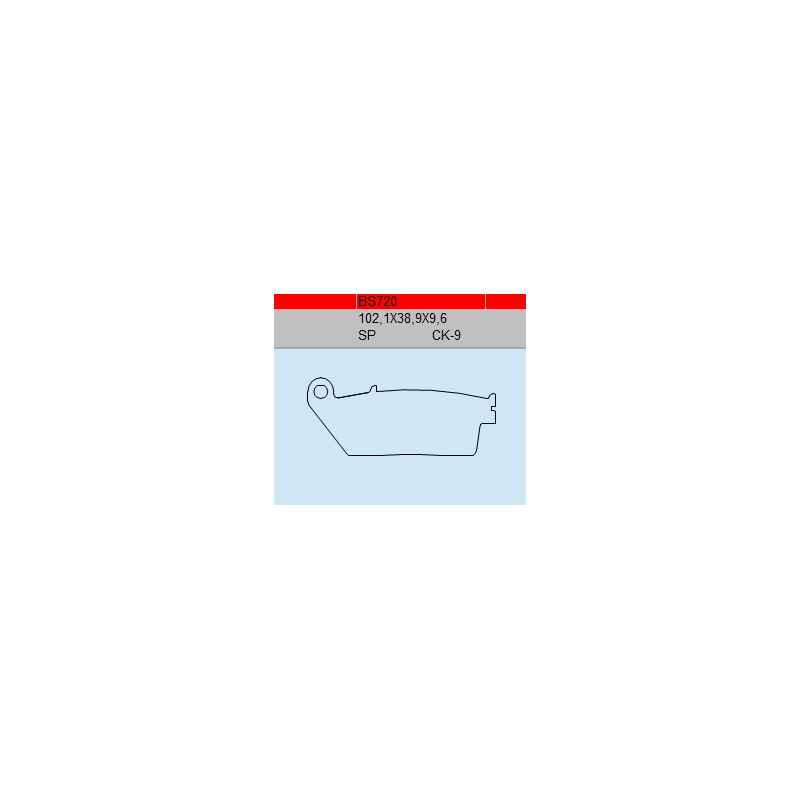 TSU BOSS BS720-CK-9 KLOCKI HAMULCOWE (zamiennik EBC FA196)-30267