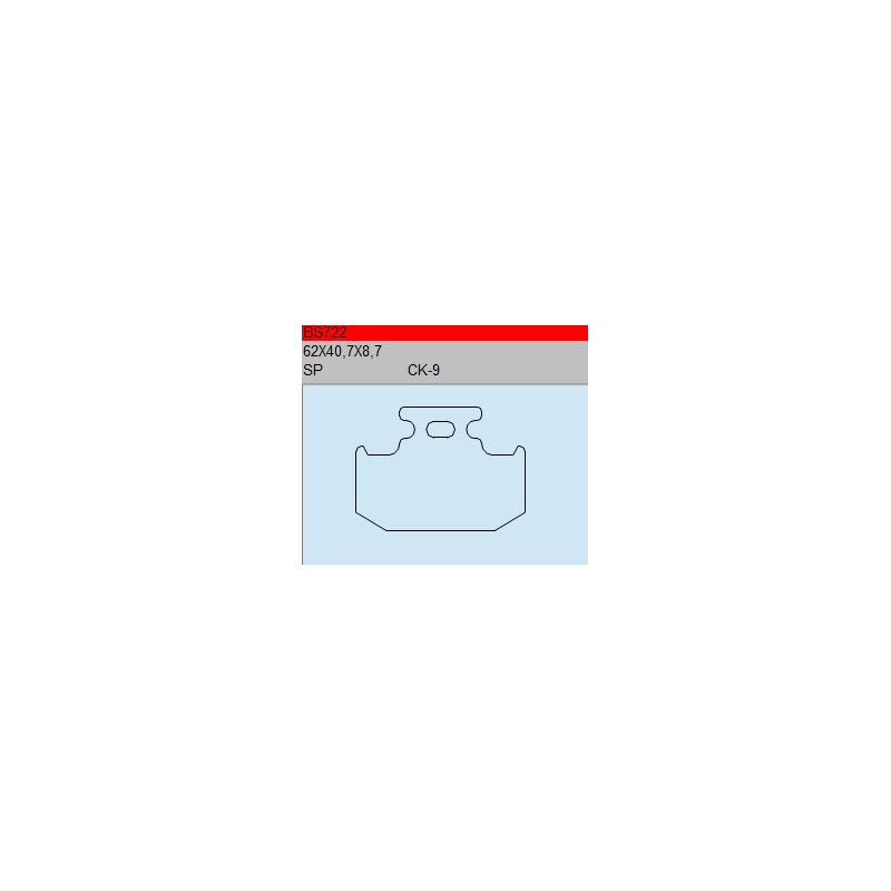 TSU BOSS BS722-CK-9 KLOCKI HAMULCOWE (zamiennik EBC FA152 FA152/2)-30273