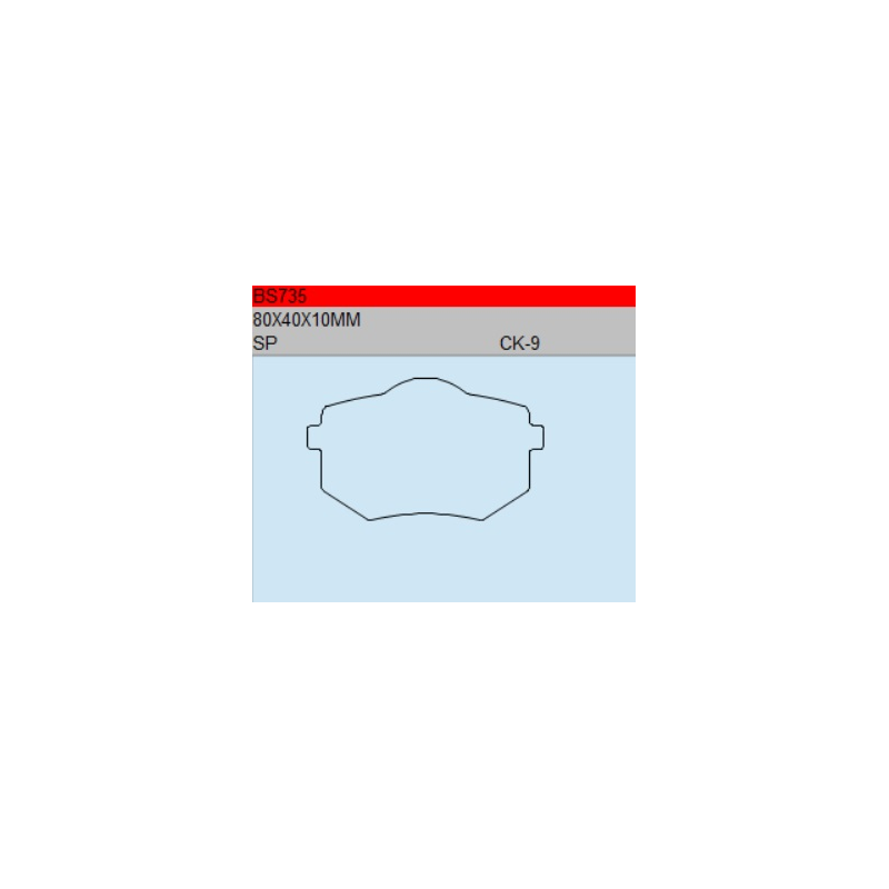 TSU BOSS BS735-SP KLOCKI HAMULCOWE (zamiennik EBC FA136)-30310