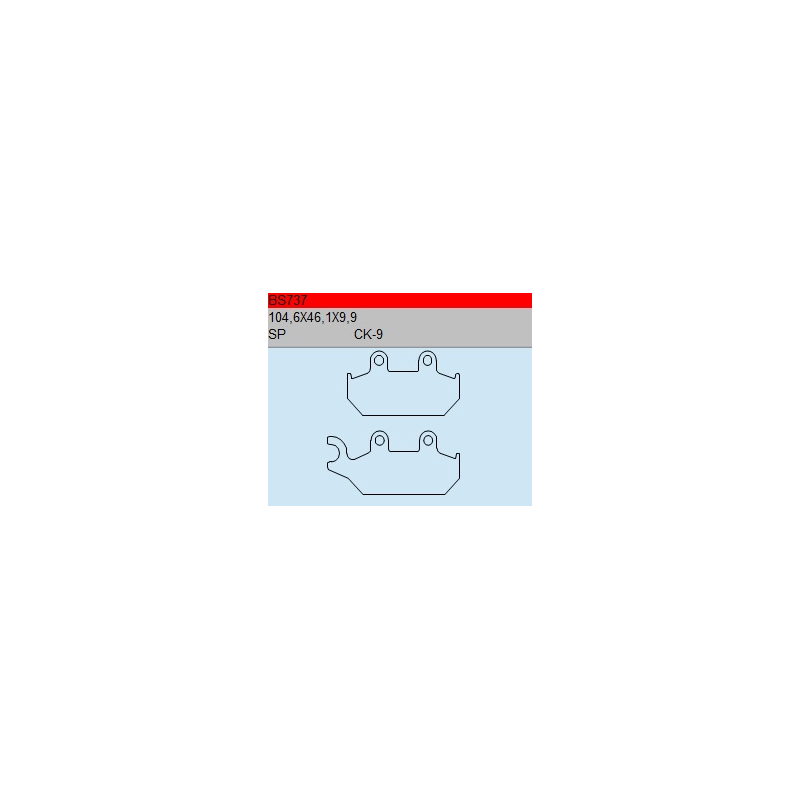 TSU BOSS BS737-CK-9 KLOCKI HAMULCOWE (zamiennik EBC FA172)-30313