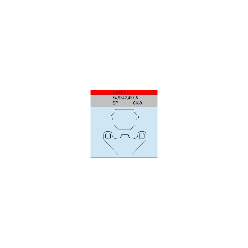 TSU BOSS BS743-CK-9 KLOCKI HAMULCOWE (zamiennik EBC FA173)-30328