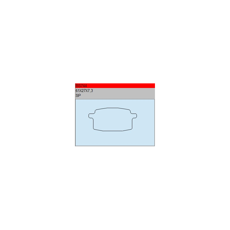 TSU BOSS BS744-SP KLOCKI HAMULCOWE (zamiennik EBC FA169)-30334