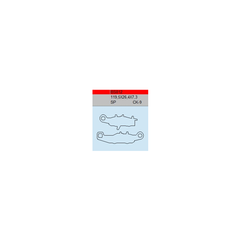 TSU BOSS BS812-SP KLOCKI HAMULCOWE (zamiennik EBC FA258)-30460