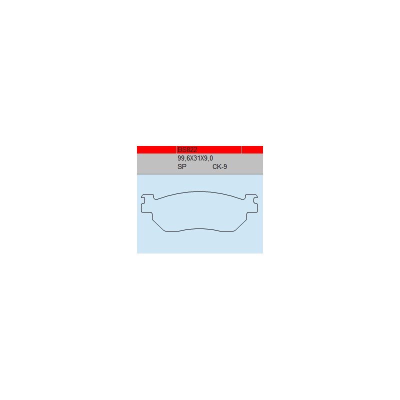 TSU BOSS BS822-CK-9 KLOCKI HAMULCOWE (zamiennik EBC FA275)-30475