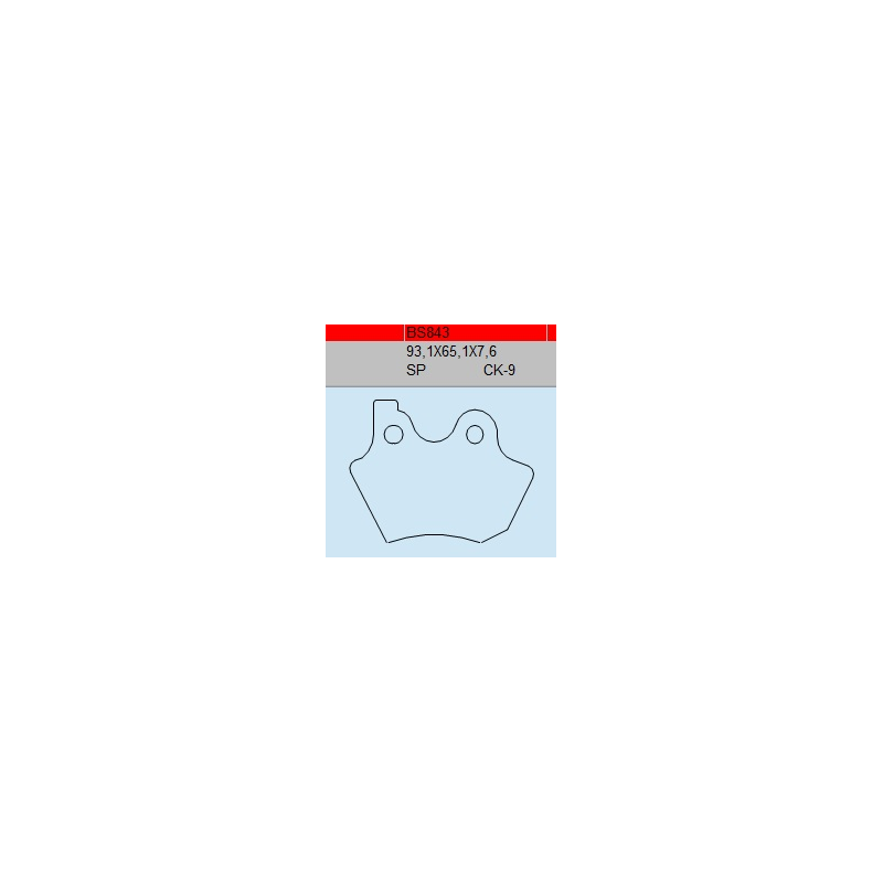 TSU BOSS BS843-CK-9 KLOCKI HAMULCOWE (zamiennik EBC FA400 FA299)-53219