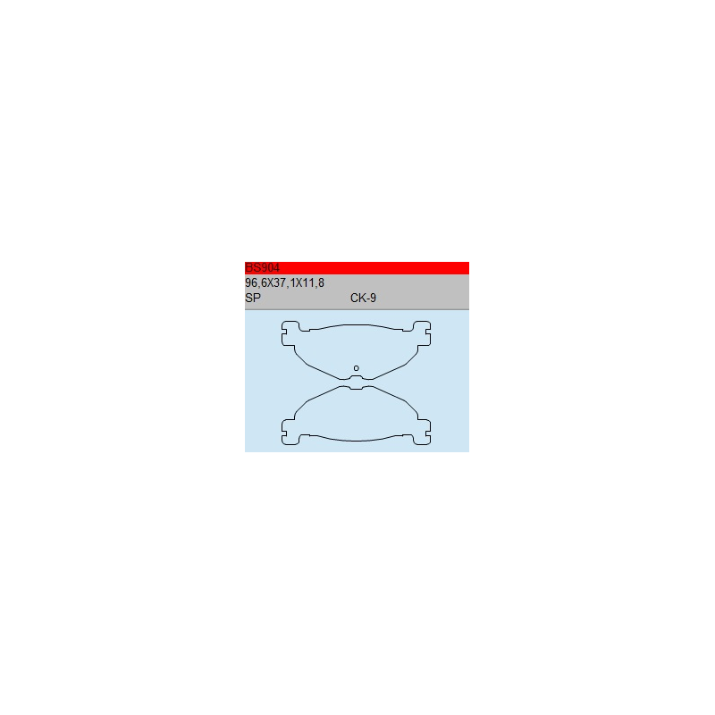TSU BOSS BS904-SP KLOCKI HAMULCOWE (zamiennik EBC FA408)-53294