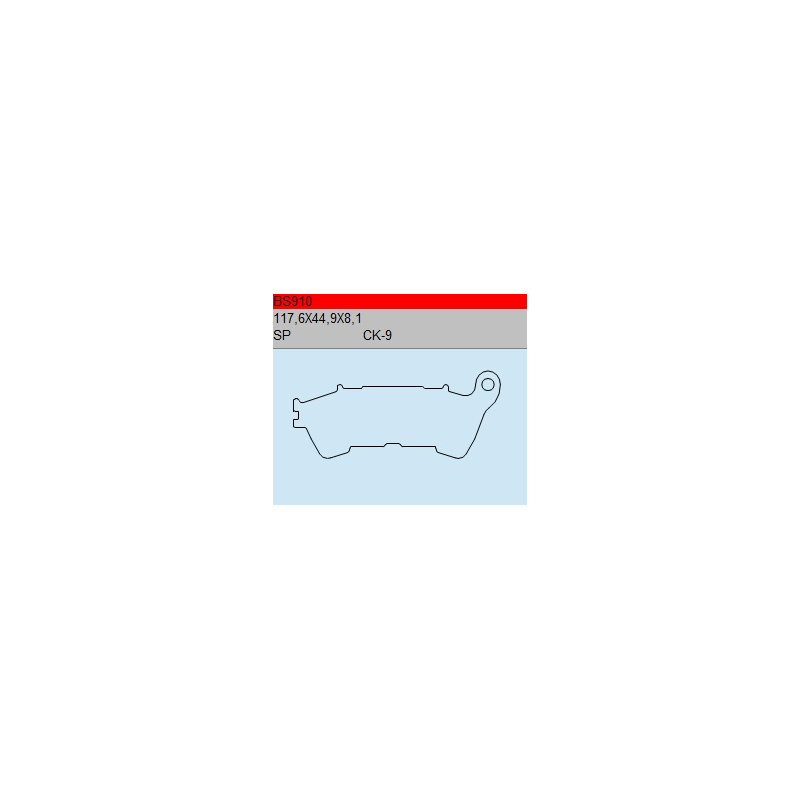 TSU BOSS BS910-CK-9 KLOCKI HAMULCOWE (zamiennik EBC FA388)-55770
