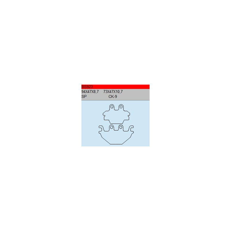 TSU BOSS BS923-CK-9 KLOCKI HAMULCOWE (zamiennik EBC FA377)-55782