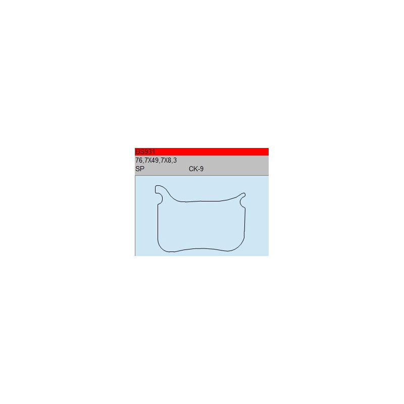 TSU BOSS BS931-CK-9 KLOCKI HAMULCOWE-53327