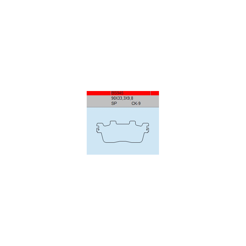 TSU BOSS BS945-SC KLOCKI HAMULCOWE (zamiennik EBC SFA498)-30729