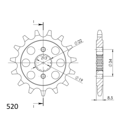 SUPERSPROX CST-1403:15 ZĘBATKA PRZÓD JTF1908.15-56730