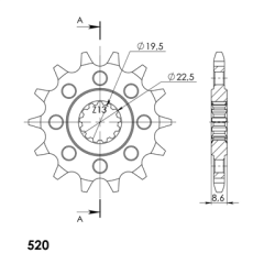 SUPERSPROX CST-1447:14 ZĘBATKA PRZÓD JTF1447-47768