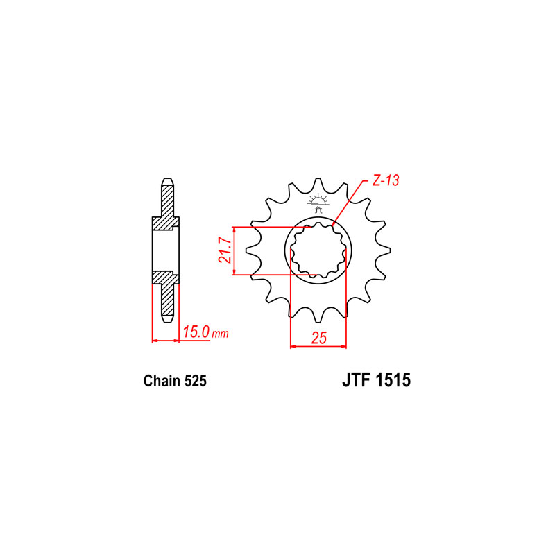 SUPERSPROX CST-1515:15 ZĘBATKA PRZÓD JTF1515.15-32516