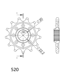 SUPERSPROX CST-1905:13 ZĘBATKA PRZÓD-52512