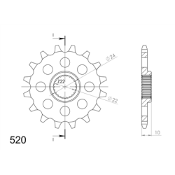 SUPERSPROX CST-402:15 ZĘBATKA PRZÓD JTF402.15-56813