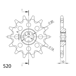 SUPERSPROX CST-411:13 ZĘBATKA PRZÓD-56826