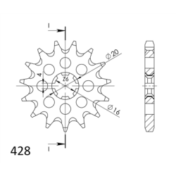 SUPERSPROX CST-416:14 ZĘBATKA PRZÓD JTF416.14-56829