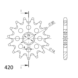SUPERSPROX CST-546:15 ZĘBATKA PRZÓD JTF546.15-56871
