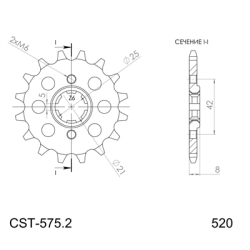 SUPERSPROX CST-575:14 ZĘBATKA PRZÓD JTF575.14-56885