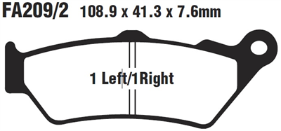NHC H1080-AK150 KLOCKI HAMULCOWE (zamiennik EBC FA209/2)-10696