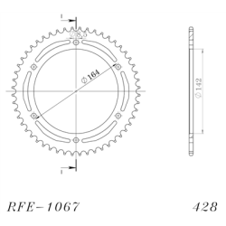 SUPERSPROX RFE-1067:52-BLK ZĘBATKA TYŁ JTR1067.52-32667