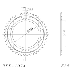 SUPERSPROX RFE-1074:44-BLK ZĘBATKA TYŁ JTR1074.44-32682