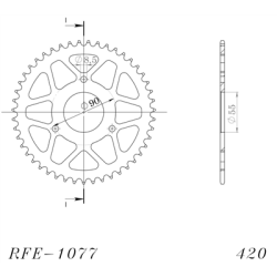 SUPERSPROX RFE-1077:47-BLK ZĘBATKA TYŁ JTR1077.47-32687