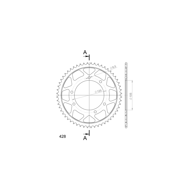 SUPERSPROX RFE-1134:69-BLK ZĘBATKA TYŁ JTR1135.69-66625