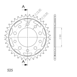 SUPERSPROX RFE-1332:36-BLK ZĘBATKA TYŁ JTR1332.36-32877