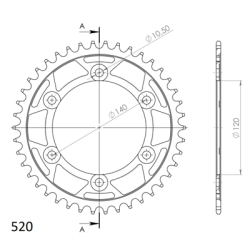 SUPERSPROX RFE-1490:42-BLK ZĘBATKA TYŁ JTR1490.42-33029