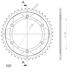 SUPERSPROX RFE-1512:44-BLK ZĘBATKA TYŁ JTR822.44-33059